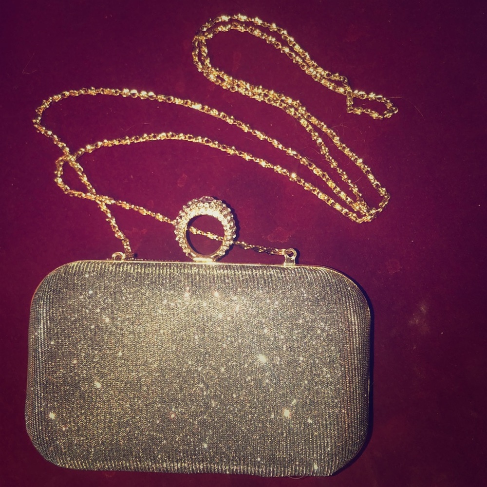 Glitter cross body purse